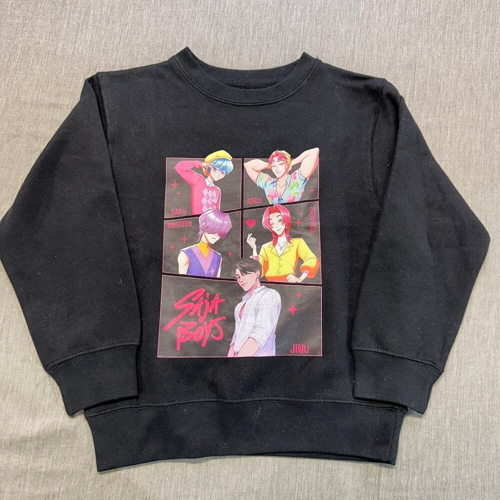 Kpop Hunters Saja Boys Kids Size Small Black Cotton Blend Sweatshirt